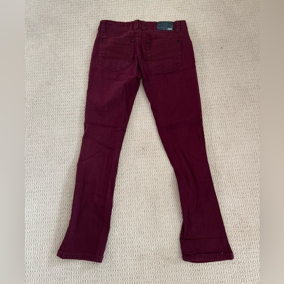 Maroon Slim Straight Leg Jeans - Picture 8 of 10